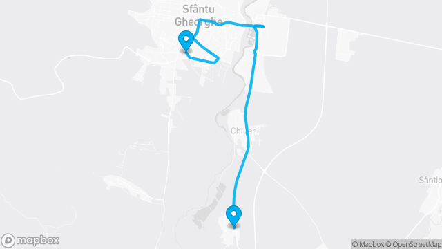 A 3-as busz útvonala a térképen: Coșeni / Szotyor