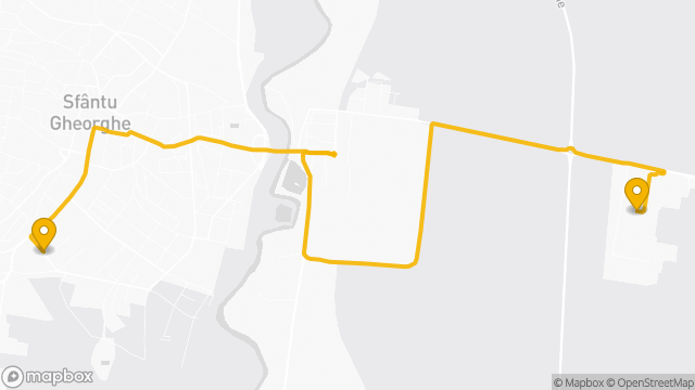 A 4-es busz útvonala a térképen: Str. Fabricii / Gyár utca