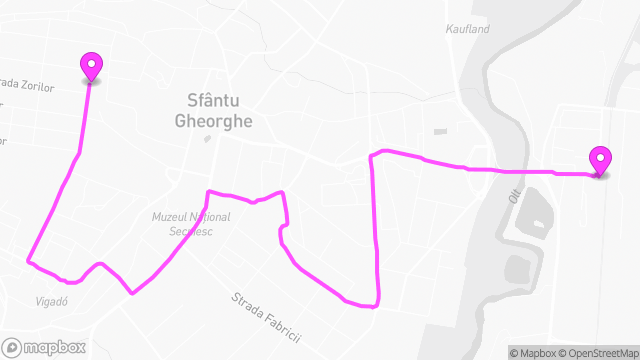 A 7-es busz útvonala a térképen: Gara CFR → Cap Linie Simeria